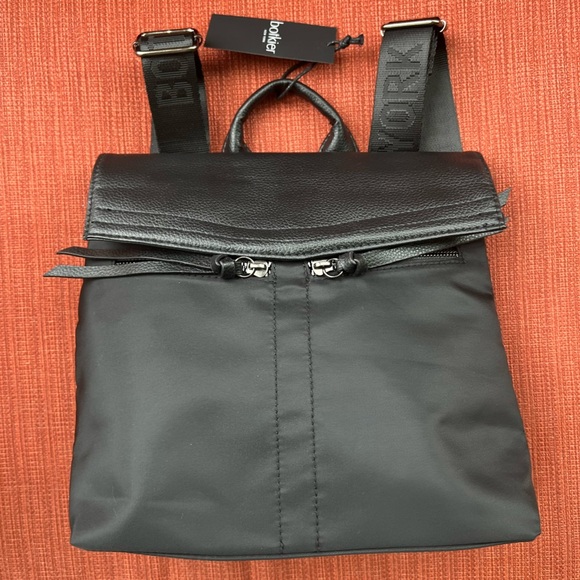 BOTKIER NEW YORK COUTURE AUTH-BLACK SLEEK PRADA LIKE NYLON TEXTURE LIGHT FEEL - Picture 1 of 12